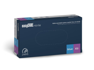 Rękawiczki easyCare Nitrylowe Bezpudrowe BLUE 100szt XS