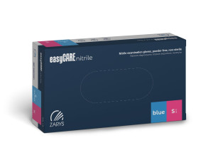 Rękawiczki easyCare Nitrylowe Bezpudrowe BLUE 100szt S