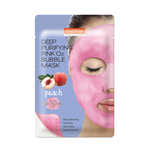 PUREDERM Bąbelkująca - oczyszczająca maseczka z brzoskwinią 25g