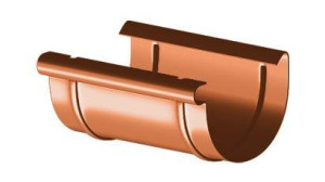GAMRAT złączka rynnowa PVC 75mm, brązowa
