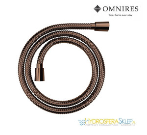 OMNIRES WĄŻ PRYSZNICOWY 125cm, MIEDŹ