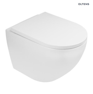 OLTENS HAMNES STILLE miska wisząca z deską wolnoopadającą, 52x35,5cm, z powłoką Smart Clean, spłukiwanie wirowe, biała