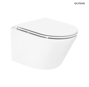OLTENS JOG KORT miska wisząca z deską wolnoopadającą, 47,5x36cm, powłoka Smart Clean, biała