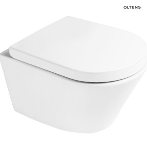 OLTENS JOG STILLE miska wisząca z deską wolnoopadającą, 52x36cm, powłoka Smart Clean, spłukiwanie wirowe, biała
