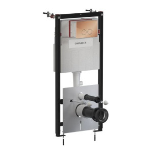 OMNIRES FLUSH SET stelaż podtynkowy ECO z przyciskiem MINIMAL miedź