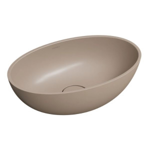 OMNIRES SHELL M+ umywalka nablatowa, 50x32cm, dune beige mat