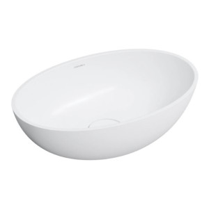 OMNIRES SHELL M+ umywalka nablatowa 50x32cm, biały mat