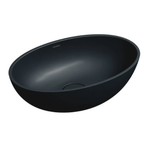 OMNIRES SHELL M+ umywalka nablatowa 50x32cm, black lava mat