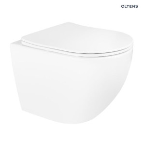 OLTENS HAMNES miska wisząca z deską wolnoopadającą Slim, 52x33,5cm, powłoka Smart Clean, biała