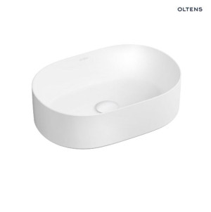 OLTENS LOM THIN umywalka nablatowa z powłoką Smart Clean, 45x30cm, biała