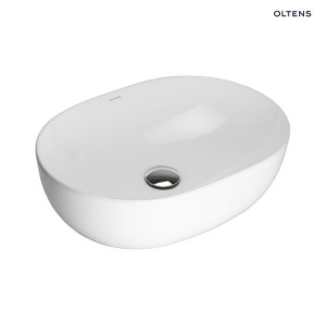 OLTENS HAMNES THIN umywalka nablatowa z powłoką Smart Clean, 49,5x35,5cm, biała