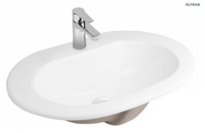 OLTENS ASTA umywalka wpuszczana w blat z powłoką Smart Clean, 55x42,cm, biała