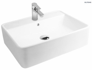 OLTENS DUVE umywalka nablatowa z powłoką Smart Clean, 58x45cm, biała