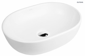 OLTENS HAMNES umywalka nablatowa z powłoką Smart Clean 47,5x34cm, biała