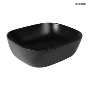 OLTENS HAMNES umywalka nablatowa 46,5x37,5cm, czarny mat