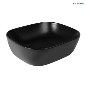 OLTENS HAMNES umywalka nablatowa z powłoką Smart Clean 46,5x37,5cm, czarny mat