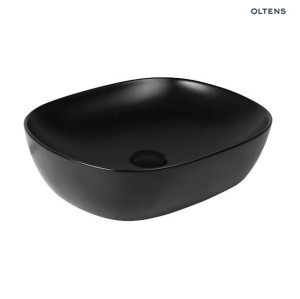 OLTENS HAMNES umywalka nablatowa z powłoką Smart Clean 49x39,5cm, czarny mat