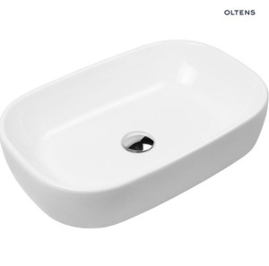 Oltens Jurong umywalka nablatowa z powłoką Smart Clean 54x36cm, biała