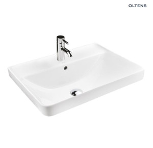 OLTENS KOLMA umywalka wpuszczana w blat z powłoką Smart Clean 61x47,5cm, biała