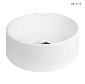 OLTENS LAGDE umywalka nablatowa okrągła z powłoką Smart Clean 40cm, biała