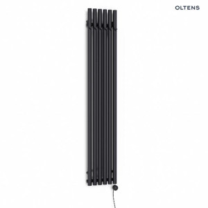 OLTENS STANG (e) grzejnik łazienkowy elektryczny 180×31,5cm, 600W, czarny mat