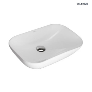 OLTENS SOLVIG umywalka nablatowa owalna z powłoką Smart Clean 51x34cm, biała