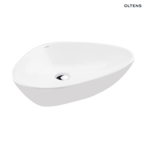 OLTENS VALA umywalka nablatowa owalna z powłoką Smart Clean 59x39cm, biała