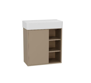 EXCELLENT NESS szafka wisząca 57cm lakierowana z umywalką, cappuccino mat