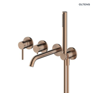 OLTENS MOLLE bateria 4-otworowa, P/T, miedź szczotkowana