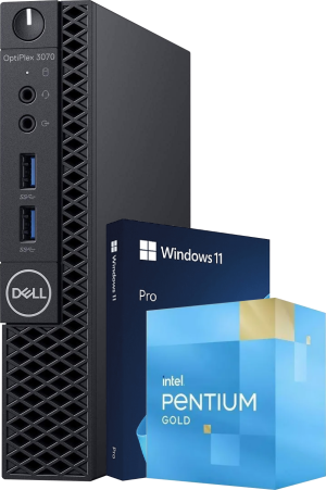 Počítač Dell OPTIPLEX 3070 Mini G5420T, DDR4 16 GB, NVMe 256 GB, WIN11P, třída B