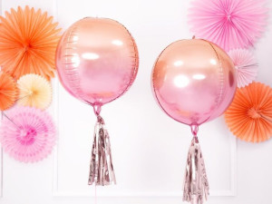 Balon Foliowy Kula 35 Cm Ombre Pomarańczowo-różowy