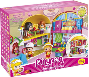 Pinypon City Burgerownia Zestaw z lalekczą 7cm  Epee 16618