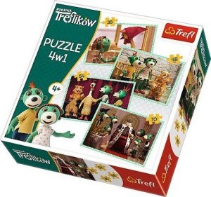 Trefl Puzzle 4w1: Rodzina Treflików Nowi przyjaciele