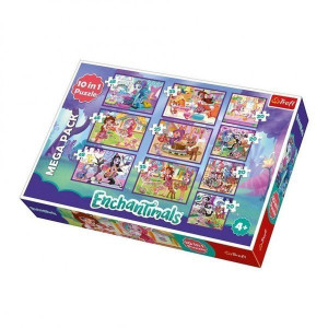 Trefl- Puzzle 10w1 Przygody Enchantimals