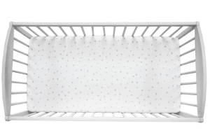Prześcieradło do łóżeczka We Care Szare Kropki 140 x 70 Sleepee