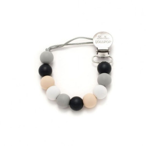 LouLou Lollipop Zawieszka do smoczka - Black Neutral