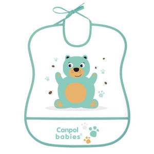 Canpol babies wiązany śliniak plastikowy miękki