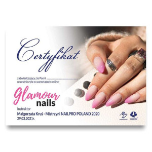Certyfikat Ze Szkolenia Online Glamour Nails Wersja Pdf
