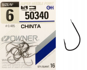 Haczyki z łopatką OWNER CHINTA czarny nikiel r. 6