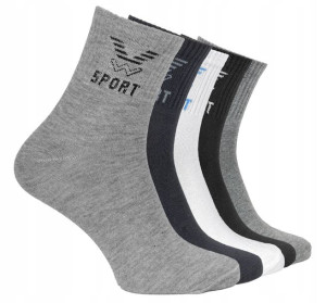 5 x Skarpety Sportowe Męskie Bawełniane BM70 40-43