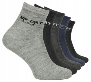 5 x Skarpety Sportowe Męskie Bawełniane D611 40-43