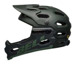 Kask full face BELL SUPER 3R MIPS matte green roz. S (52–56 cm) (NEW)