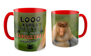 Kubek z nosaczem Grażyna jaka dobra kapuczyna