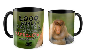 Kubek z nosaczem Grażyna jaka dobra kapuczyna