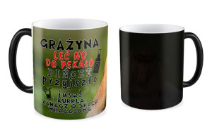 Kubek z nosaczem Grażyna leć do Pekało