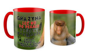 Kubek z nosaczem Grażyna leć do Pekało