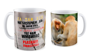 Kubek z nosaczem Ja tam się nie szczepiem