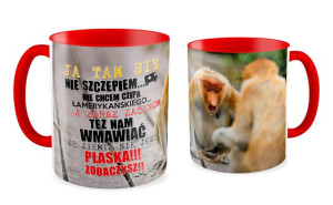 Kubek z nosaczem Ja tam się nie szczepiem
