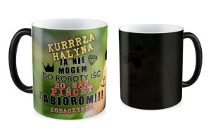 Kubek z nosaczem Nie mogem do roboty iść