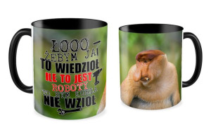 Kubek z nosaczem Żebym wiedzioł ile to roboty to bym nie wzioł